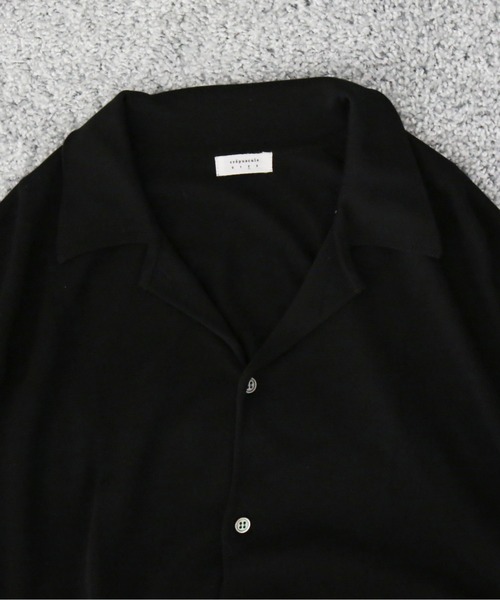 最終値下げ！【完売品！】Petal-Edge Collar Knit Top EXCLUSIVE】crepuscule Open collar knit shirt（ニット/セーター