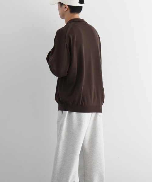 crepuscule(クレプスキュール)の「【EXCLUSIVE】crepuscule Open collar knit shirt(ニット/セーター・メンズ・ブルー/ホワイト/ブラック/ブラウン/ネイビー・1/2)」の19枚目の写真
