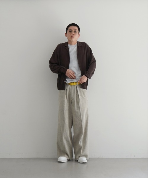 crepuscule(クレプスキュール)の「【EXCLUSIVE】crepuscule Open collar knit shirt(ニット/セーター・メンズ・ブルー/ホワイト/ブラック/ブラウン/ネイビー・1/2)」の20枚目の写真