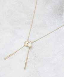 パール調ビジュースライドネックレス