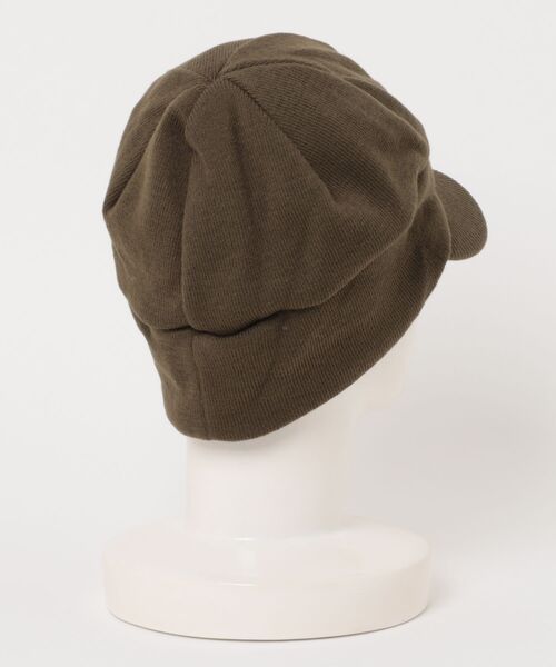 AVIREX（アヴィレックス）の「AVIREX / AX SIDE JACQUARD LOGO OSLO CAP / 81264300（ニットキャップ/ビーニー・レディース・カーキ/ブラック・FREE）」の3枚目の写真