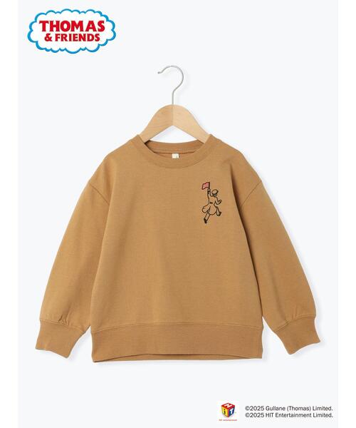 Samansa Mos2 Lagom（サマンサモスモスラーゴム）の「【きかんしゃトーマス】バックプリントトレーナー（Tシャツ/カットソー・キッズ・グリーン/キャメル・100/110/120/95）」の9枚目の写真