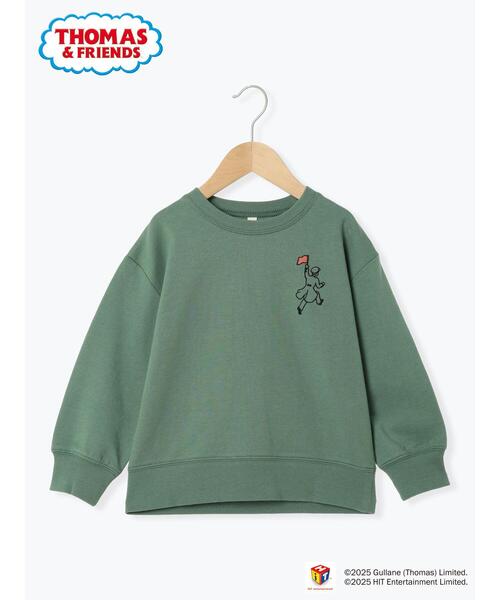 Samansa Mos2 Lagom（サマンサモスモスラーゴム）の「【きかんしゃトーマス】バックプリントトレーナー（Tシャツ/カットソー・キッズ・グリーン/キャメル・100/110/120/95）」の11枚目の写真