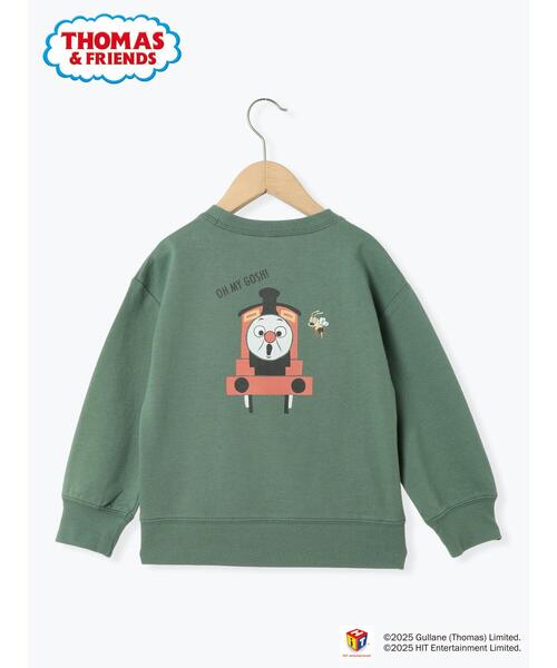 Samansa Mos2 Lagom（サマンサモスモスラーゴム）の「【きかんしゃトーマス】バックプリントトレーナー（Tシャツ/カットソー・キッズ・グリーン/キャメル・100/110/120/95）」の12枚目の写真