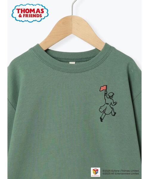 Samansa Mos2 Lagom（サマンサモスモスラーゴム）の「【きかんしゃトーマス】バックプリントトレーナー（Tシャツ/カットソー・キッズ・グリーン/キャメル・100/110/120/95）」の13枚目の写真
