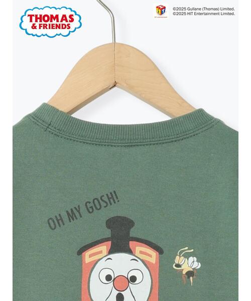 Samansa Mos2 Lagom（サマンサモスモスラーゴム）の「【きかんしゃトーマス】バックプリントトレーナー（Tシャツ/カットソー・キッズ・グリーン/キャメル・100/110/120/95）」の16枚目の写真