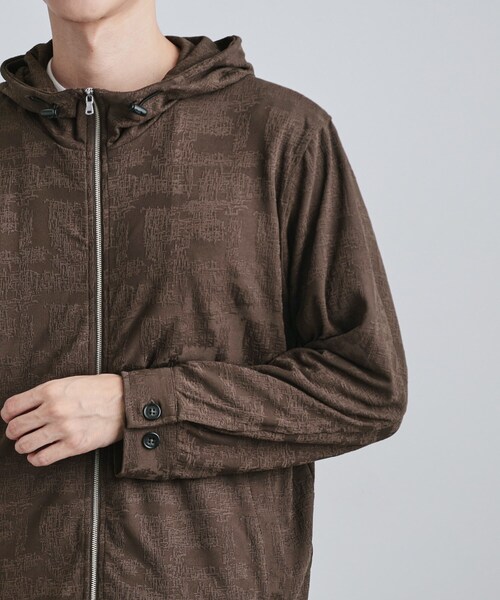 tk.TAKEO KIKUCHI（ティーケータケオキクチ）の「ジャカードジップパーカー（パーカー・メンズ・ダークブラウン/ブラック/グレー・02/03/04）」の21枚目の写真