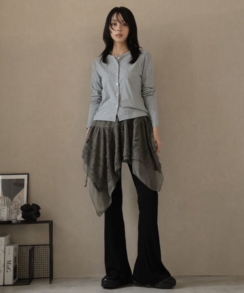 Ulysses（ユリシス）の「裾アシメデザインミニスカート（スカート・レディース・ブラウン/ダークグレー/ブラック・F）」の5枚目の写真