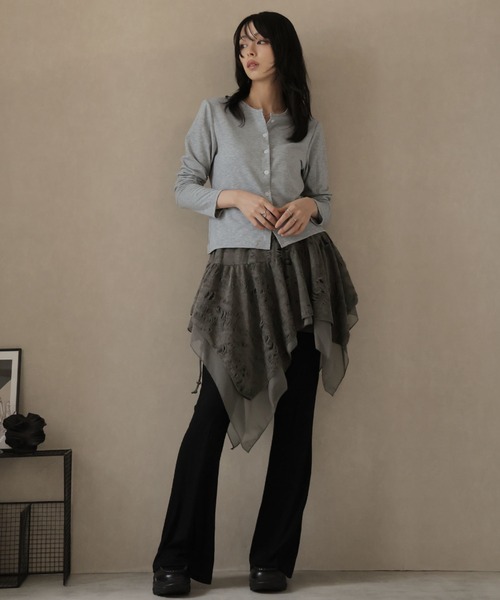 Ulysses（ユリシス）の「裾アシメデザインミニスカート（スカート・レディース・ブラウン/ダークグレー/ブラック・F）」の22枚目の写真