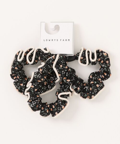 LOWRYS FARM（ローリーズファーム）の「パイピングSETヘアゴム 603675（ヘアゴム・レディース・レオパード/その他/ブラック・FREE）」の2枚目の写真