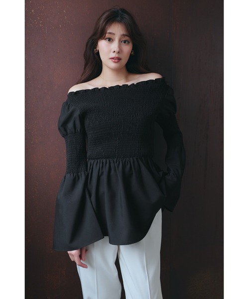 Checked Flared Peplum Top（シャツ/ブラウス）｜Her lip to（ハー