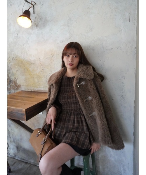 トップス Checked Flared Peplum Top Checked Flared Peplum Top（シャツ/ブラウス）｜Her lip to