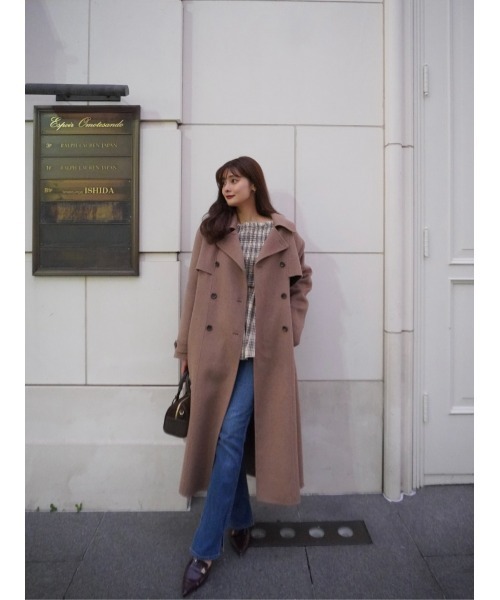 Checked Flared Peplum Top（シャツ/ブラウス）｜Her lip to