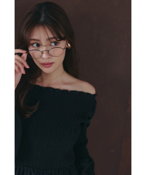Her lip to（ハーリップトゥー）の「Checked Flared Peplum Top（シャツ/ブラウス・レディース・ベージュ/ブラウン/ブラック/ホワイト×ブラック・M/S）」の9枚目の写真