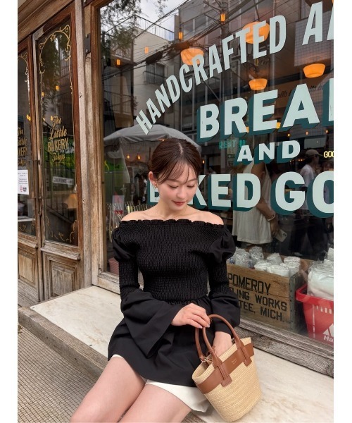 Her lip to（ハーリップトゥー）の「Checked Flared Peplum Top（シャツ/ブラウス・レディース・ベージュ/ブラウン/ブラック/ホワイト×ブラック・M/S）」の22枚目の写真