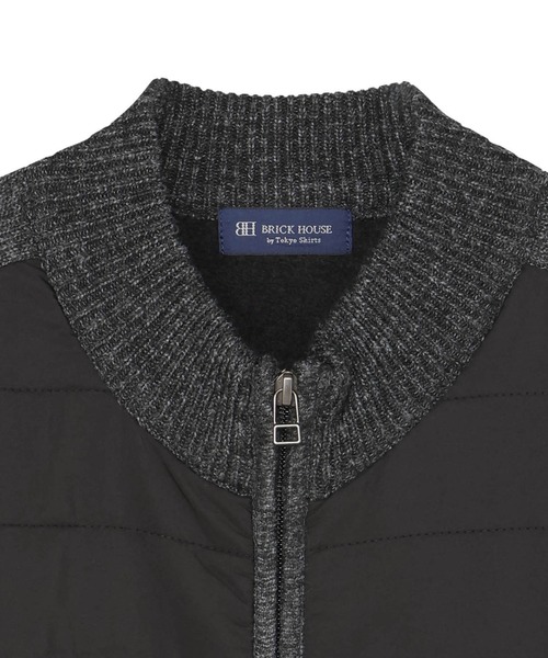 TOKYO SHIRTS(トウキョウシャツ)の「前身タフタ 中綿ZIP ブルゾン(ブルゾン・メンズ・ブラック/ネイビー/グリーン・L/LL/M)」の6枚目の写真