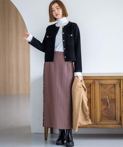 洗える】ベロアニット カーディガン（カーディガン/ボレロ）｜23区