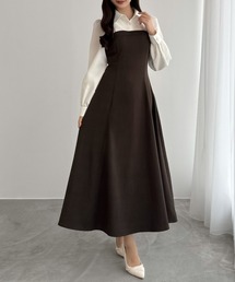 CENEA（セネア）の「シャツドッキングフレアワンピース（ワンピース）」