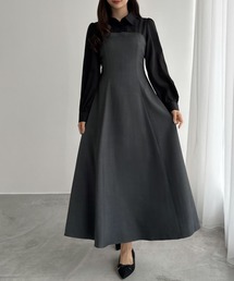 CENEA（セネア）の「シャツドッキングフレアワンピース（ワンピース）」