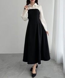 CENEA（セネア）の「シャツドッキングフレアワンピース（ワンピース）」