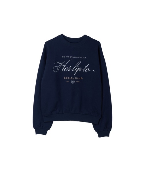 Her lip to(ハーリップトゥー)の「Social Club Sweatshirt(スウェット・レディース・ボルドー/ローズ/ネイビー・FREE)」の3枚目の写真