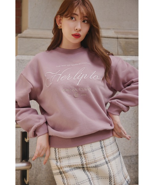 【新品タグ付き】＊herlipto Social Club Sweatshirt Social Club Sweatshirt（スウェット）｜Her lip to（ハーリップトゥー