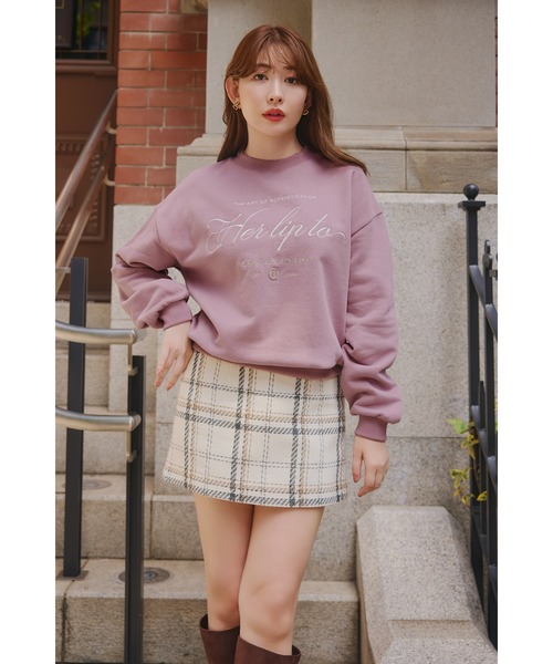Her lip to(ハーリップトゥー)の「Social Club Sweatshirt(スウェット・レディース・ボルドー/ローズ/ネイビー・FREE)」の10枚目の写真