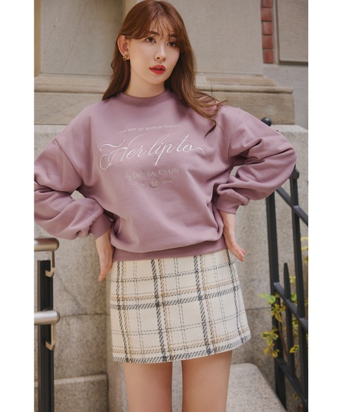 Her lip to(ハーリップトゥー)の「Social Club Sweatshirt(スウェット・レディース・ボルドー/ローズ/ネイビー・FREE)」の8枚目の写真
