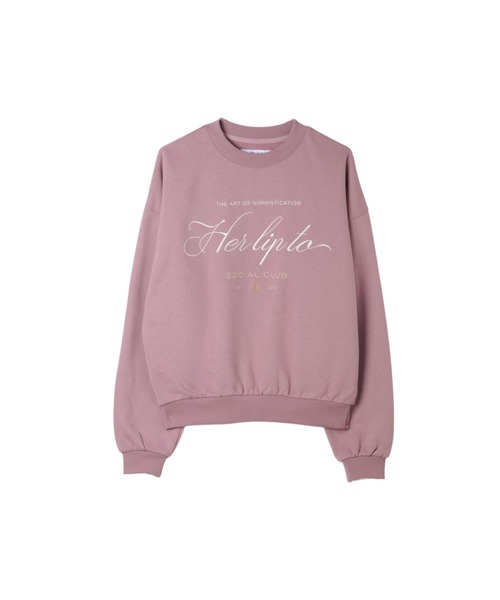 Her lip to(ハーリップトゥー)の「Social Club Sweatshirt(スウェット・レディース・ボルドー/ローズ/ネイビー・FREE)」の13枚目の写真