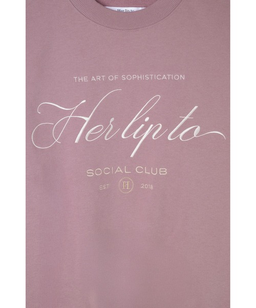 Her lip to(ハーリップトゥー)の「Social Club Sweatshirt(スウェット・レディース・ボルドー/ローズ/ネイビー・FREE)」の12枚目の写真