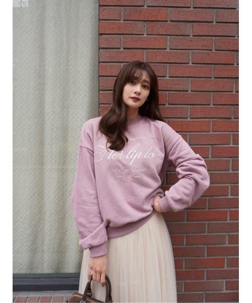 Her lip to(ハーリップトゥー)の「Social Club Sweatshirt(スウェット・レディース・ボルドー/ローズ/ネイビー・FREE)」の5枚目の写真