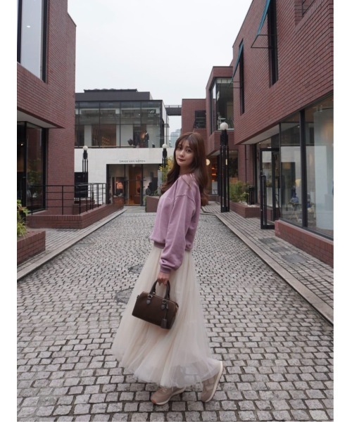 Her lip to(ハーリップトゥー)の「Social Club Sweatshirt(スウェット・レディース・ボルドー/ローズ/ネイビー・FREE)」の4枚目の写真