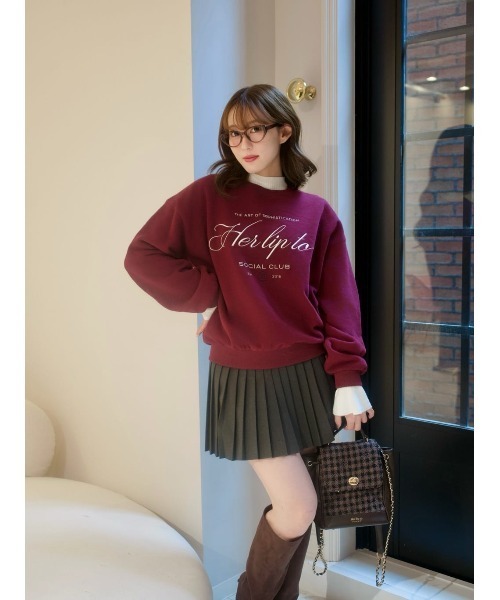 新品未使用 herlipto Social Club Sweatshirt Social Club Sweatshirt