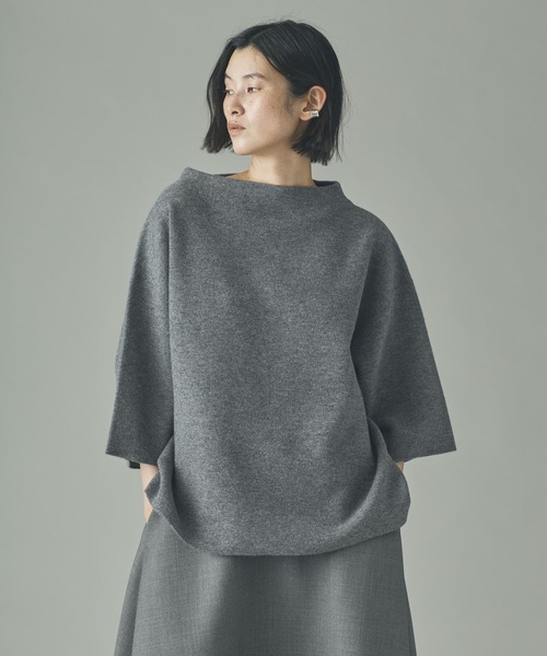 Curensology(カレンソロジー)/ダブルフェイスニットプルオーバー