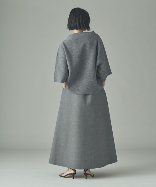 Curensology（カレンソロジー）の「Curensology(カレンソロジー)/ダブルフェイスニットプルオーバー（ニット/セーター・レディース・グレー/ライトベージュ・FREE）」の14枚目の写真