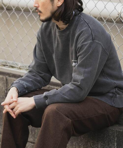 ITEMS URBANRESEARCH（アイテムズ アーバンリサーチ）の「ワンポイント刺繍スウェットデニムトップス（スウェット・メンズ・ブルー/ブラック/ネイビー・LARGE/MEDIUM）」の2枚目の写真