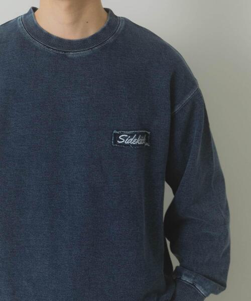 ITEMS URBANRESEARCH（アイテムズ アーバンリサーチ）の「ワンポイント刺繍スウェットデニムトップス（スウェット・メンズ・ブルー/ブラック/ネイビー・LARGE/MEDIUM）」の21枚目の写真