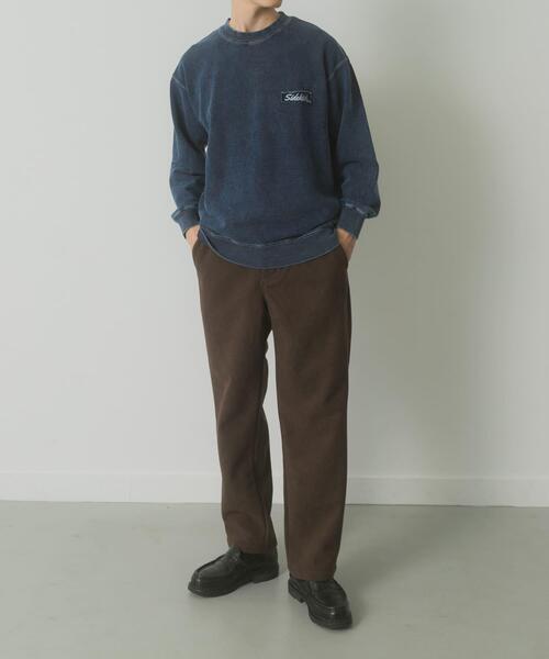ITEMS URBANRESEARCH（アイテムズ アーバンリサーチ）の「ワンポイント刺繍スウェットデニムトップス（スウェット・メンズ・ブルー/ブラック/ネイビー・LARGE/MEDIUM）」の16枚目の写真