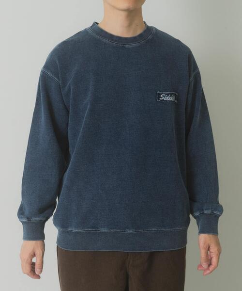 ITEMS URBANRESEARCH（アイテムズ アーバンリサーチ）の「ワンポイント刺繍スウェットデニムトップス（スウェット・メンズ・ブルー/ブラック/ネイビー・LARGE/MEDIUM）」の15枚目の写真