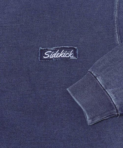 ITEMS URBANRESEARCH（アイテムズ アーバンリサーチ）の「ワンポイント刺繍スウェットデニムトップス（スウェット・メンズ・ブルー/ブラック/ネイビー・LARGE/MEDIUM）」の11枚目の写真