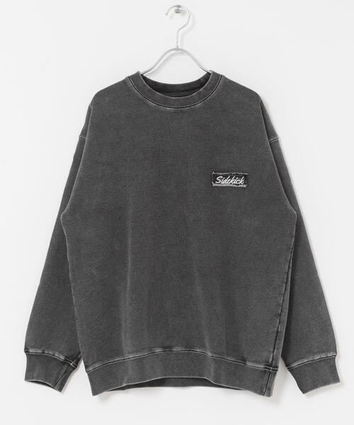 ITEMS URBANRESEARCH（アイテムズ アーバンリサーチ）の「ワンポイント刺繍スウェットデニムトップス（スウェット・メンズ・ブルー/ブラック/ネイビー・LARGE/MEDIUM）」の5枚目の写真
