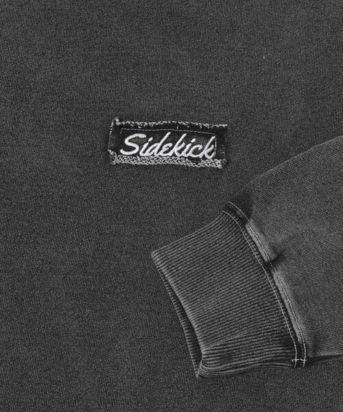 ITEMS URBANRESEARCH（アイテムズ アーバンリサーチ）の「ワンポイント刺繍スウェットデニムトップス（スウェット・メンズ・ブルー/ブラック/ネイビー・LARGE/MEDIUM）」の4枚目の写真