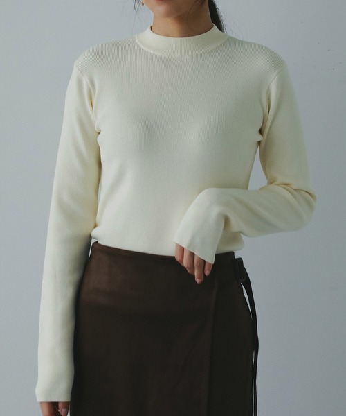 AJUGA.（アジュガ）の「ウォッシャブルニットトップス（ニット/セーター・レディース・オレンジ/ホワイト/ブラック・FREE）」の2枚目の写真