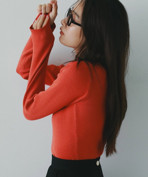 AJUGA.（アジュガ）の「ウォッシャブルニットトップス（ニット/セーター・レディース・オレンジ/ホワイト/ブラック・FREE）」の22枚目の写真