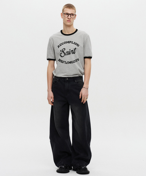 DNSR(ディーエヌエスアール)の「セイントシルケットハーフリンガーTシャツグレー(Tシャツ/カットソー・メンズ・その他・MEDIUM/LARGE/X-LARGE)」の6枚目の写真