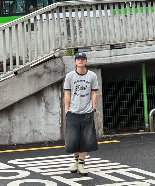 DNSR(ディーエヌエスアール)の「セイントシルケットハーフリンガーTシャツグレー(Tシャツ/カットソー・メンズ・その他・MEDIUM/LARGE/X-LARGE)」の3枚目の写真