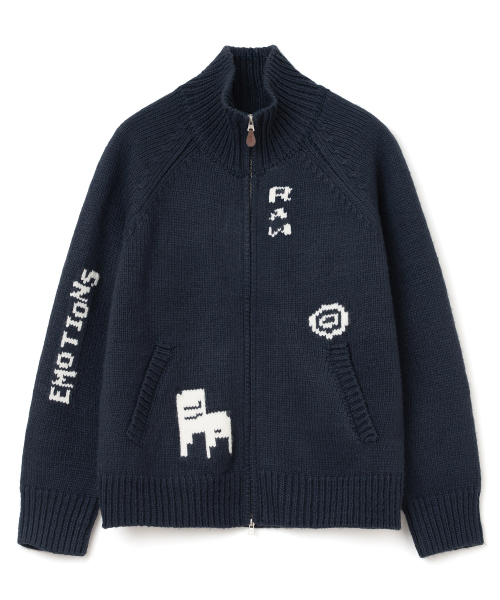 Rowintal Shia Cowichan Knit Jump‑Up [navy] — джемпер в стиле ковичан, неви