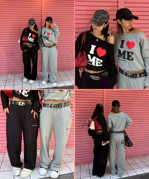 MEMORY】［セットアップ可能］I LOVE ME スウェットパンツ / I LOVE ME