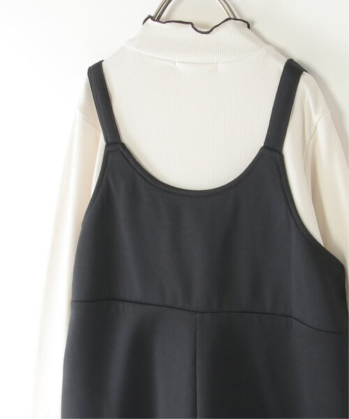 ikka（イッカ）の「【親子コーデ】ポンチジャンスカドッキングワンピース（120~160cm）（ワンピース・キッズ・ブラック/オリーブ・120/130/140/150/160）」の9枚目の写真