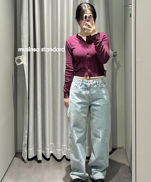 MUSINSA STANDARD WOMAN（ムシンサスタンダードウーマン）の「ウィメンズ ローライズワイドデニムパンツ [ライトインディゴ]（デニムパンツ・レディース・その他・27/28/29/30/24/25/26）」の9枚目の写真